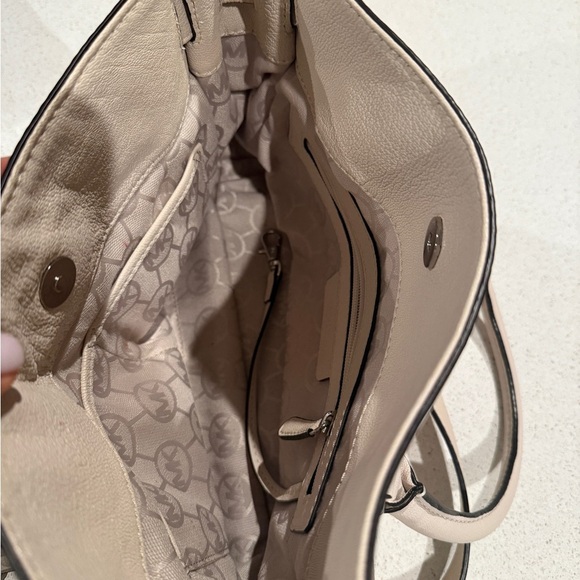 Michael Kors Cream Satchel with Silver Accents - Picture 6 of 10